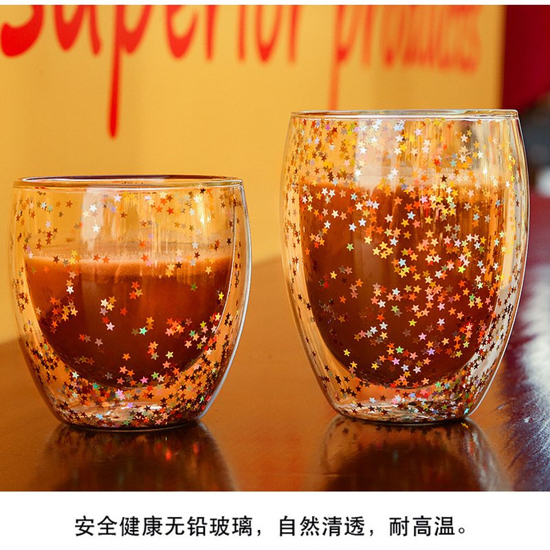 星空渐变高硼硅玻璃杯茶杯